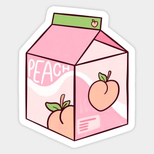 Peach Kawaii Foods Stickers — San José Made