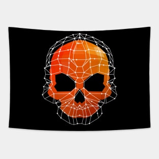 Low Poly Tech Skull Tapestry