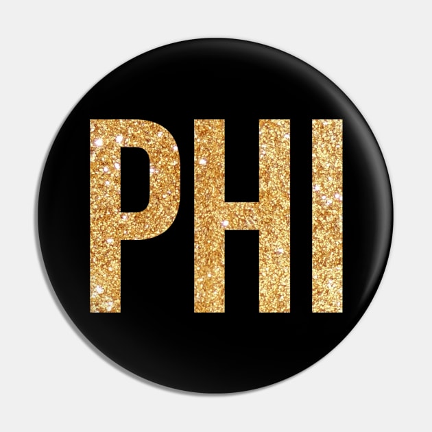 Gold Phi Pin by lolosenese