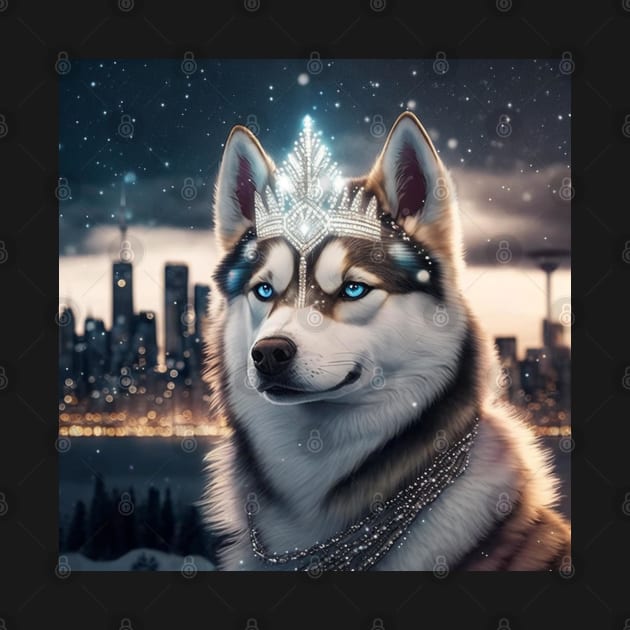 Sparkling Siberian Husky by Enchanted Reverie