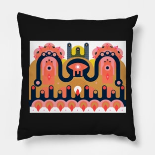 Pink mountains Pillow