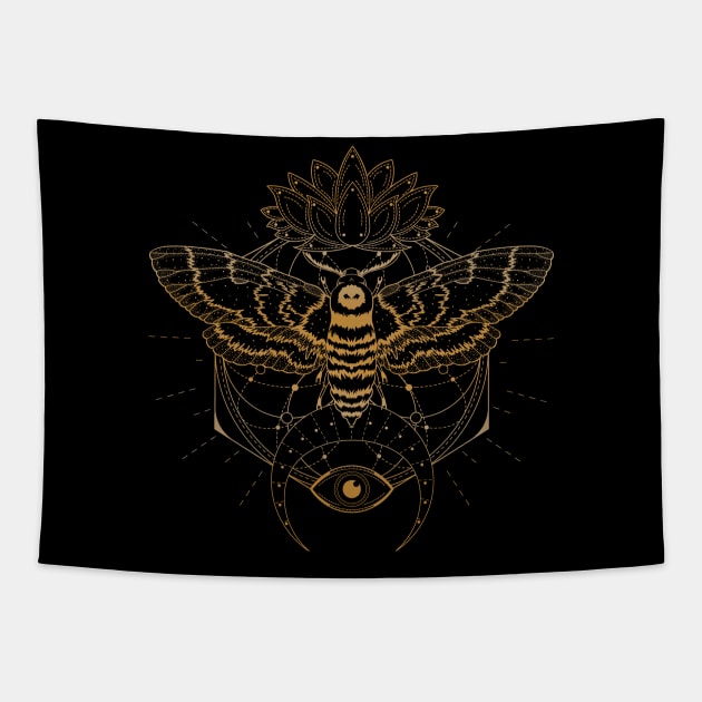 Death Moth - Acherontia Atropos Tapestry by CelestialStudio