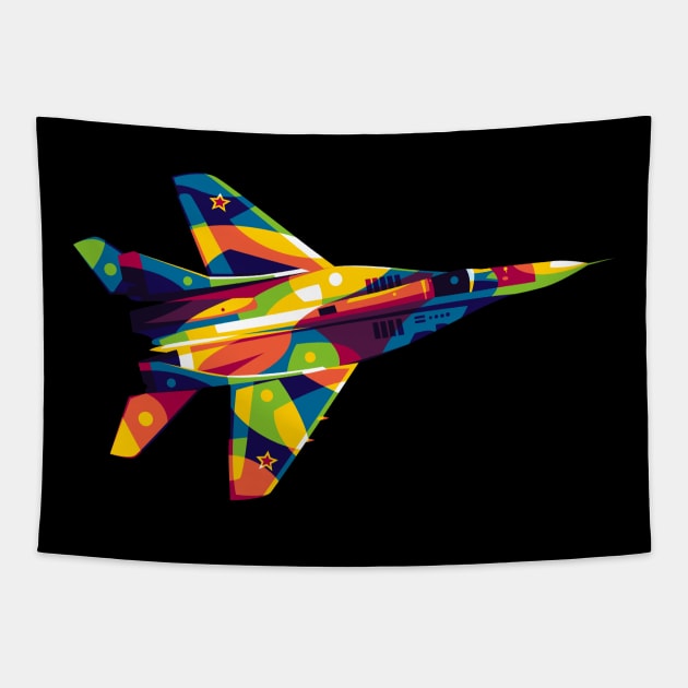 MiG-29A in Pop Art Tapestry by wpaprint