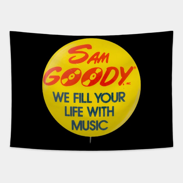 Sam Goody We Fill Your Life With Music Retro Vintage Tapestry by Ghost Of A Chance 