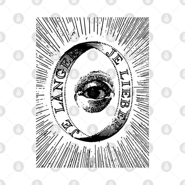 Black and White Alchemic Eye Illustration by signorino