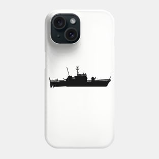 USS - Asheville (PG-84) - Ship - Silhouette Phone Case