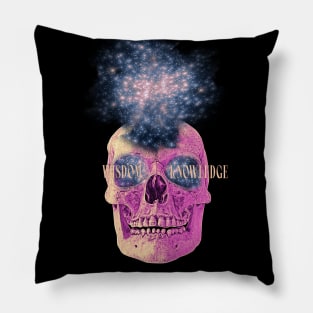 Vaporwave Galaxy Skull Pillow