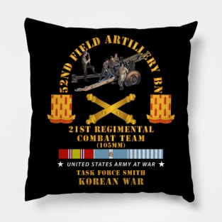 52nd FA Bn, 21st RCT, TF Smith - Korean War w KOREA SVC Pillow