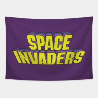 Space Invaders Logo Tapestry