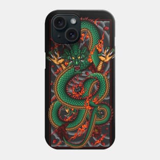 flying dragon chasing fireball Phone Case