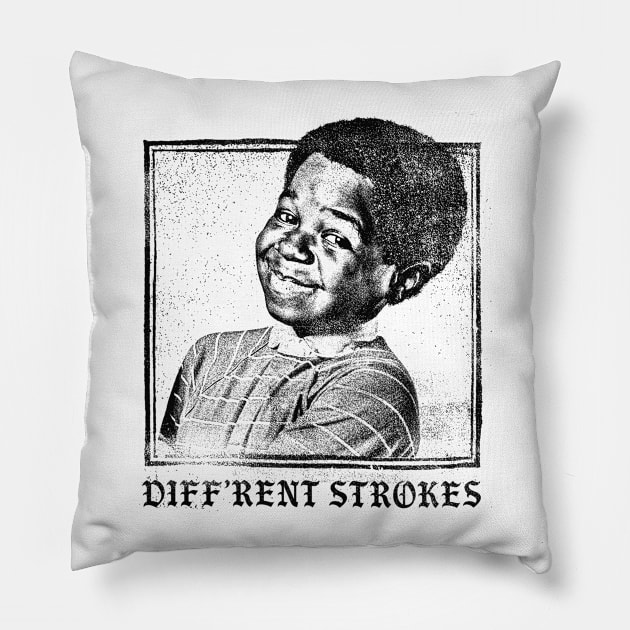 Diff'rent Strokes / 80s Vintage Look Faded Design Pillow by DankFutura