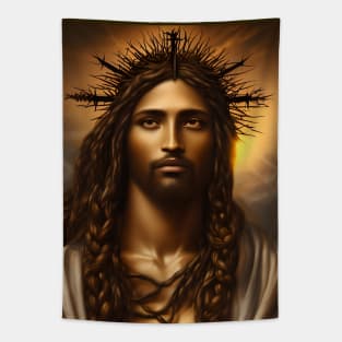 Jesus Wearing Crown of Thorns Tapestry