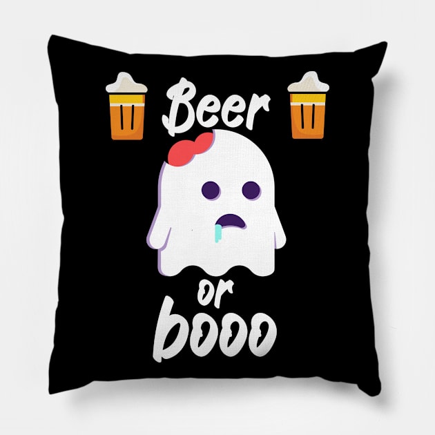 Beer or boo Pillow by maxcode