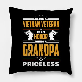 Vietnam Veteran Grandpa Pillow