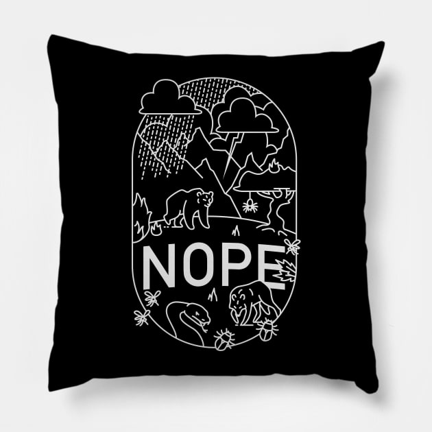 NOPE Pillow by ivanrodero