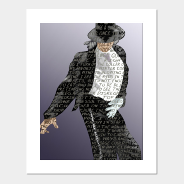 The Man In The Mirror Michael Jackson Affiche Et Impression D Art Teepublic Fr The song was actually written by backup singer. the man in the mirror