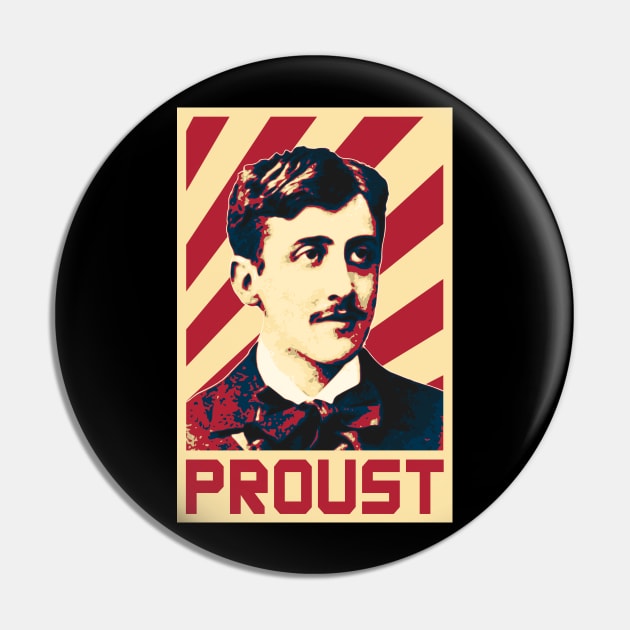 Marcel Proust Retro Pin by Nerd_art