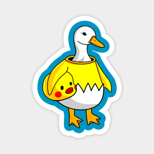 Goose in duck costume Magnet