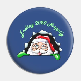 Santa Claus End 2020 happily 3D gift Pin