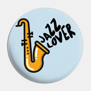 Jazz Lover Typography Design Pin