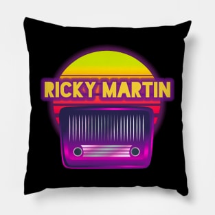 ricky martin retro Pillow