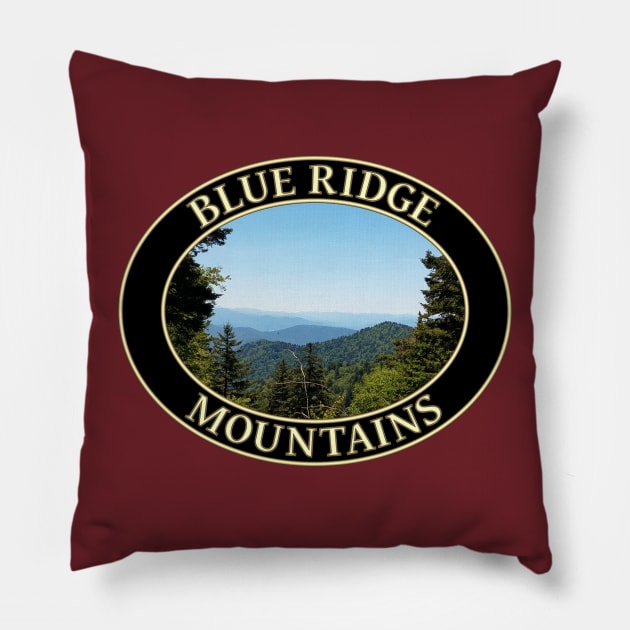 Blue Ridge Mountains in North Carolina Pillow by GentleSeas