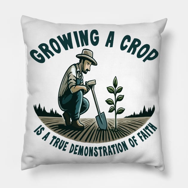 Cultivating Faith: Grow Green Pillow by maknatess
