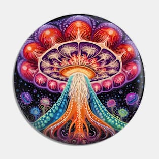 Chakra Infused Mushroom Meditation Pin