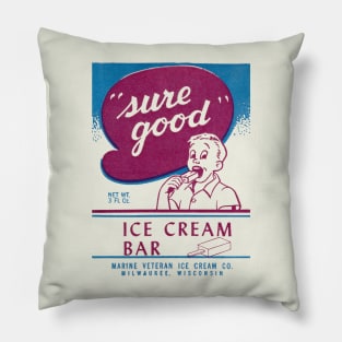 1950s Sure Good Ice Cream Bar Pillow