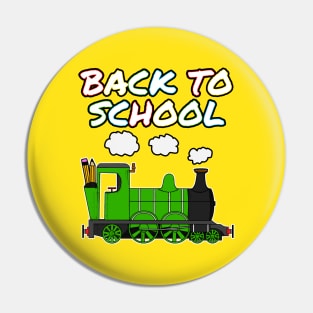 Back To School Steam Train (Green) Pin