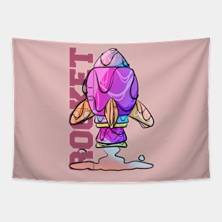 Unique rocket illustration design Tapestry