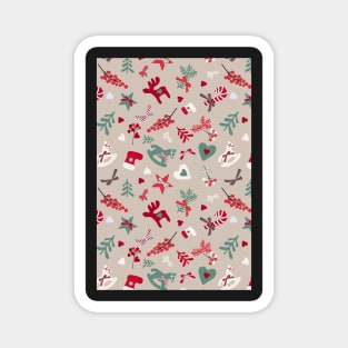 Christmas Toys Pattern Magnet