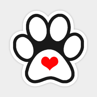 Cute Dog Gifts with Dog Pawprint Stencil Magnet