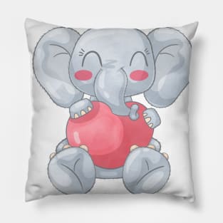 itty bitty elephant Pillow