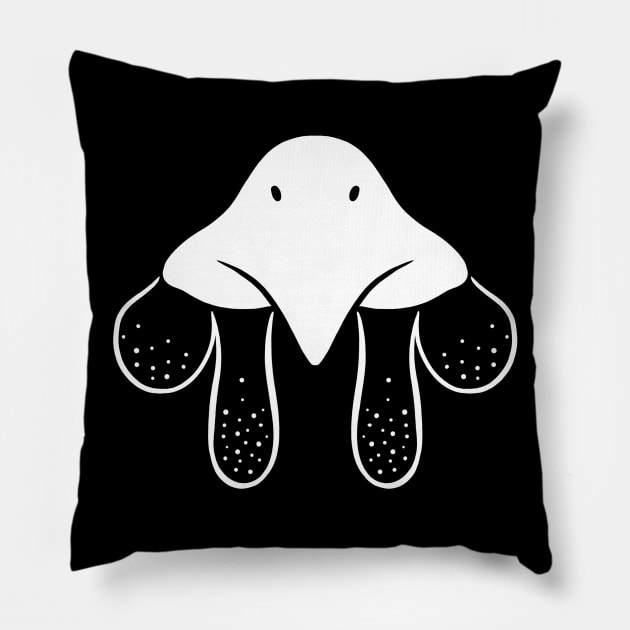 Rooster Face Pillow by Episodic Drawing