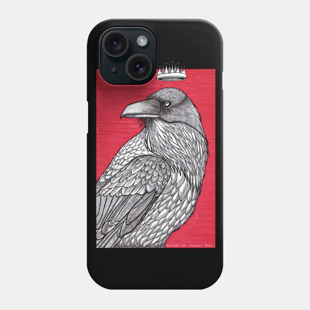 Ink Raven King Phone Case by Snowflake