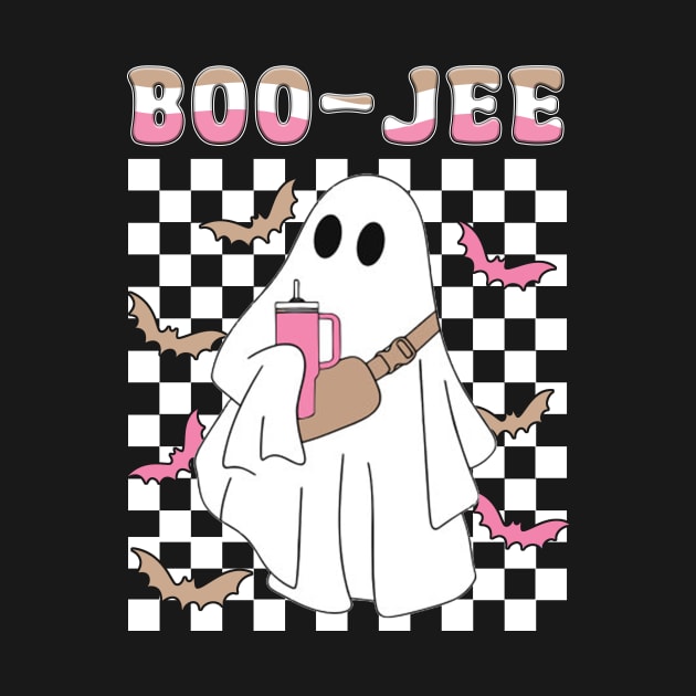 Spooky Season Cute Ghost Halloween Costume Boujee Boo-Jee by JennyArtist