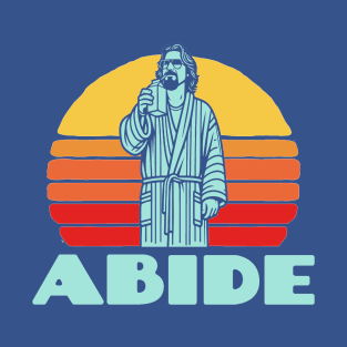 Abide Vintage 80s Dude Lebowski Drinking Milk Funny T-Shirt