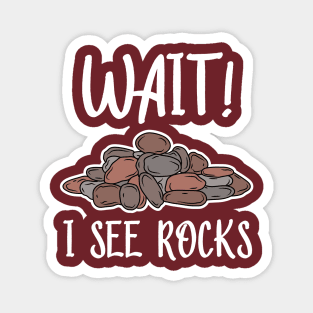 Wait! I See Rocks, Funny Geologist Magnet