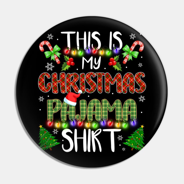 this is my christmas pajama shirt christmas tree santa lights Pin by TeesCircle