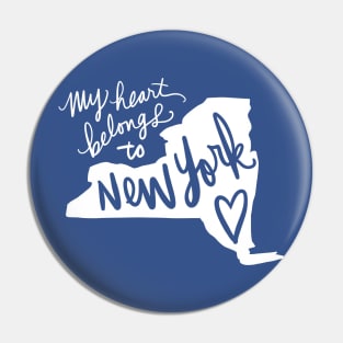 My Heart Belongs To New York: State Pride Pin