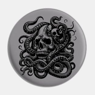 octopus skull Pin