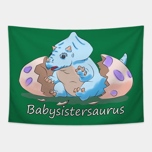 Babysistersaurus Tapestry by lostatom