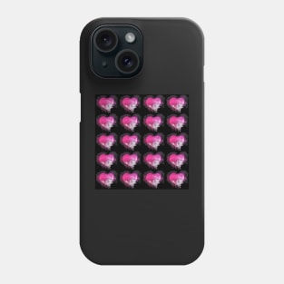 Watercolor hearts pattern Phone Case