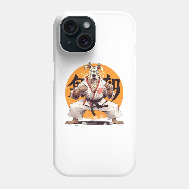 karate dog Phone Case by lets find pirate