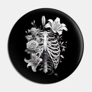 Bones and Botany Healing Art T-Shirt Pin