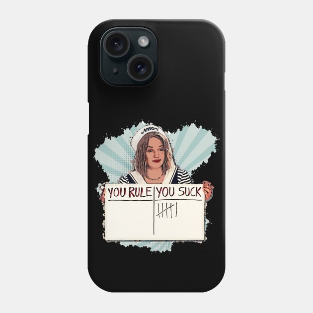 STRANGER THINGS Robin and her whiteboard - You rule you suck Phone Case by Marouk