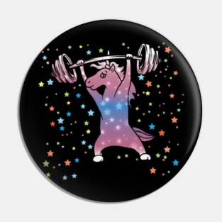 Unicorn Weightlifting Gym Motivation Fun Pin