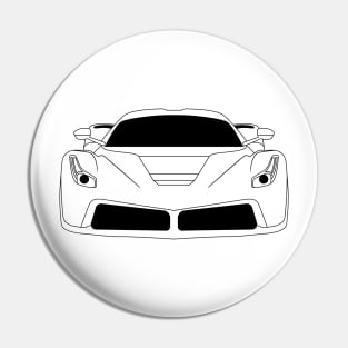 La Ferrari Black Outline Pin