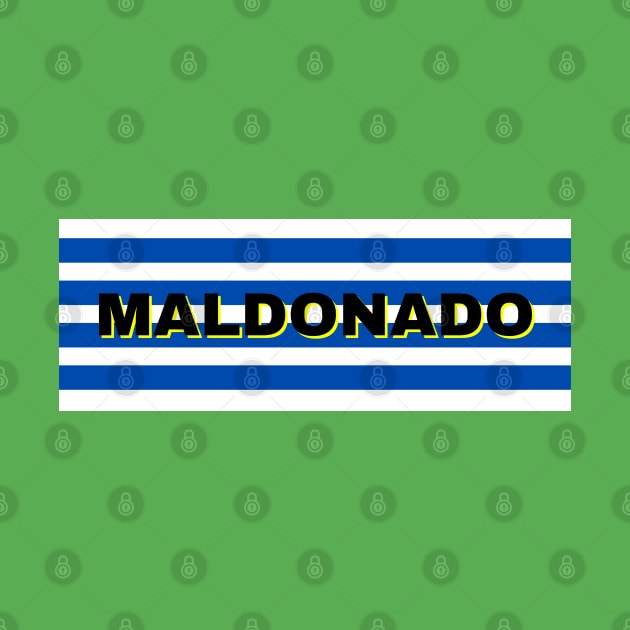 Maldonado City in Uruguay Flag Stripes by aybe7elf